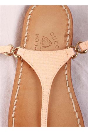 Orange laminated sandals for baby girl Cuccurullo | TRIANGOLO CAPRI BARANCIO